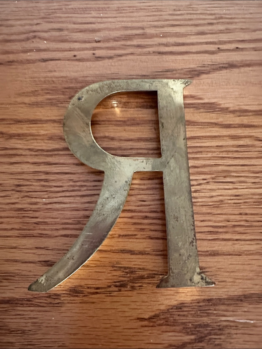 Solid Brass Letter R - Picture 2 of 2